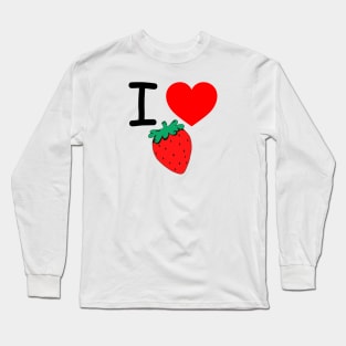 I Heart Strawberry Long Sleeve T-Shirt